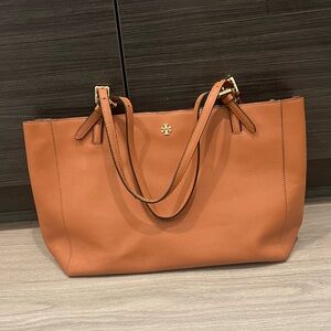 Tory Burch brown leather tote bag